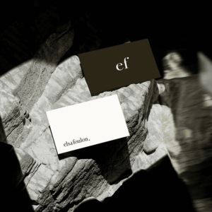 Carte de visite Elsa Foulon. Charte graphique, identité visuelle, direction artistique et logo de l'artiste céramiste Elsa Foulon. Studio de création d'application mobile et design graphique