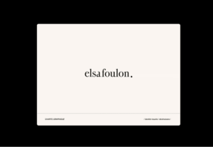 Logo, Charte graphique, identité visuelle, direction artistique et logo de l'artiste céramiste Elsa Foulon. Studio de création d'application mobile et design graphique