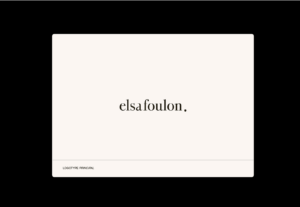 Logo, Charte graphique, identité visuelle et direction artistique de l'artiste céramiste Elsa Foulon. Studio de création d'application mobile et design graphique