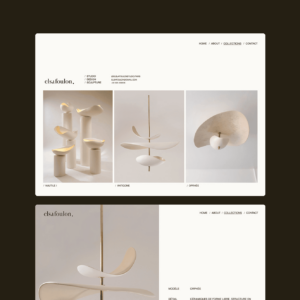 Design et développement de site web, webdesign, direction artistique et logo de l'artiste céramiste Elsa Foulon. Studio de création d'application mobile et design graphique