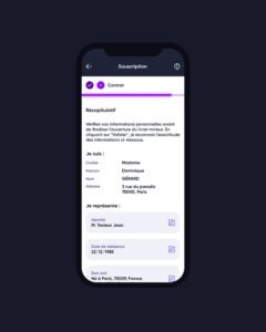 UI design et direction artistique de l'application mobile Distingo Bank. Studio de création d'application mobile et design graphique