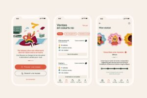 UI design, UX design, illustration et direction artistique de l'application mobile Reusses Studio de création d'application mobile et design graphique
