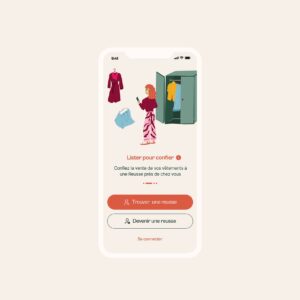 UI design, UX design, illustration et direction artistique de l'application mobile Reusses Studio de création d'application mobile et design graphique