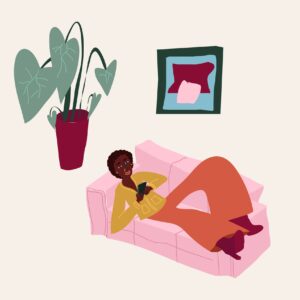 Illustrations : UI design, UX design, illustration et direction artistique de l'application mobile Reusses. Studio de création d'application mobile et design graphique
