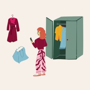 Illustrations : UI design, UX design, illustration et direction artistique de l'application mobile Reusses. Studio de création d'application mobile et design graphique