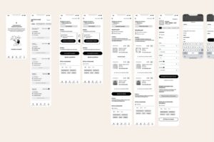 Ergonomie et wireframes : UI design, UX design, illustration et direction artistique de l'application mobile Reusses Studio de création d'application mobile et design graphique