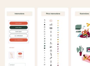 Style guide : UI design, UX design, illustration et direction artistique de l'application mobile Reusses Studio de création d'application mobile et design graphique