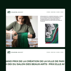 Création de site web, UI design et direction artistique de l'artiste Solenne Jolivet. Studio de création d'application mobile et design graphique