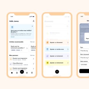 UI design, direction artistique et branding de l'application mobile de santé Seedly. Studio de création d'application mobile et design graphique