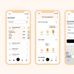 UI design, direction artistique et branding de l'application mobile de santé Seedly. Studio de création d'application mobile et design graphique