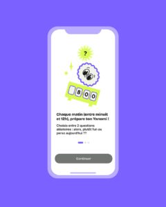 UI/UX design, direction artistique et branding de l'application mobile sociale Yanomi.