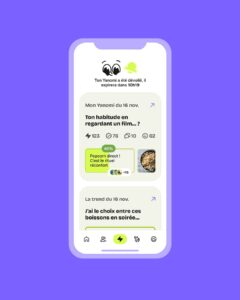 UI/UX design, direction artistique et branding de l'application mobile sociale Yanomi.