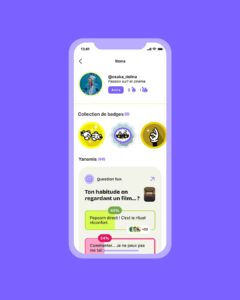 UI design, direction artistique et branding de l'application mobile socaile Yanomi. Studio de création d'application mobile et design graphique