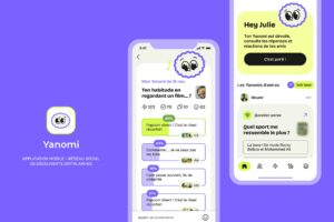 UI design, direction artistique et branding de l'application mobile socaile Yanomi. Studio de création d'application mobile et design graphique