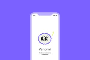 UI design, direction artistique et branding de l'application mobile socaile Yanomi. Studio de création d'application mobile et design graphique