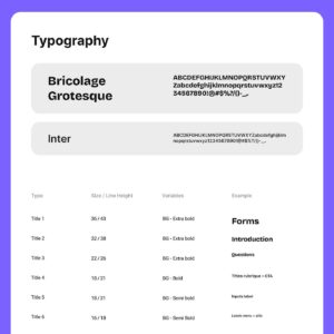 Style guide application mobile - UI design