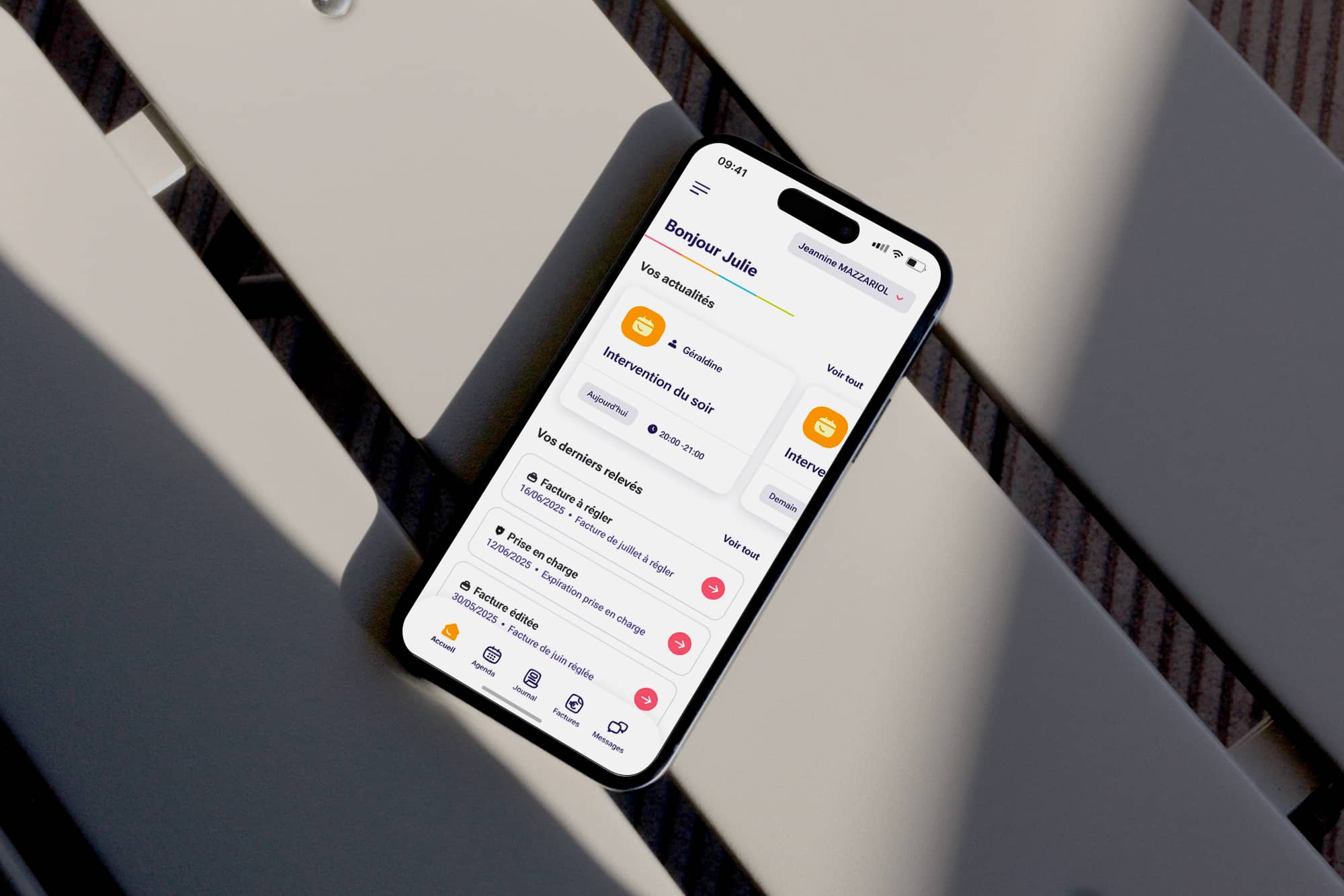 UI/UX design, direction artistique et design system de l'application mobile et l'outil SaaS de Vitalliance